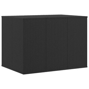 Cushion Box Black PE rattan, powder-coated steel vidaXL - Picture 1 of 10