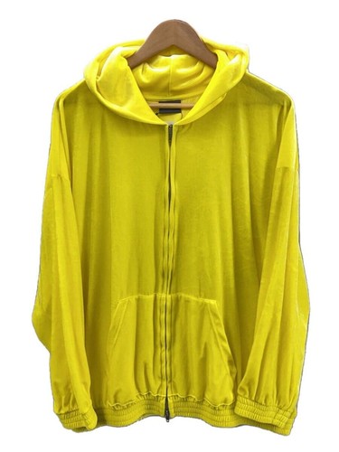 Felpa con cappuccio e zip BALENCIAGA XXL YLW giallo agrumi usata