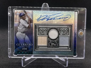 2021 Topps Sterling Season Vladimir Guerrero Sr. Triple Relic Patch Auto /10 - Picture 1 of 5