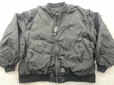 Jaqueta Bomber Alpha Industries Ajuste Regular Preta Masculina Tamanho Pequeno - Imagem 1 de 4