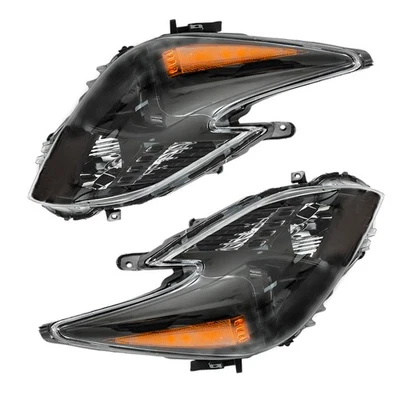 Faro izquierdo+derecho Silscvtt para Toyota Prius 2012-2015 carcasa halógeno negro Foto 1 de 4