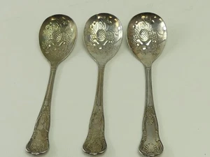(ref288CM) Vintage silver plated berry spoons x 3 - Picture 1 of 6