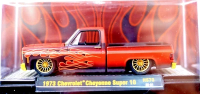 Same Day  Shipping CHASE 1973 Chevrolet Cheyenne Super10 1/64 SQUARE BODY Flames - Image 1 of 4