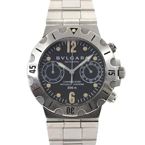 BVLGARI Diagono Scuba Chronograph SC38S Black Dial Mens Automatic 90302147 - Picture 1 of 6