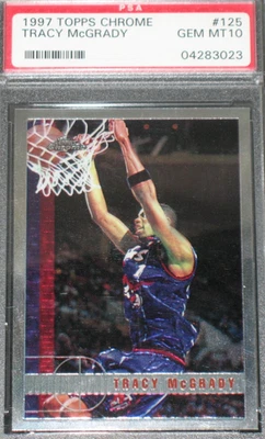 Tracy McGrady 1997-98 Topps Chrome Rookie #125 PSA 10 Gem Mint Toronto Raptors - Image 1 of 4