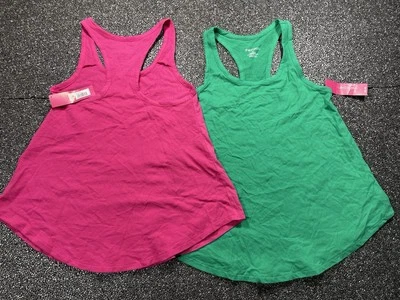 Exhilaration Women’s Sleepwear Racerback Tank top (2) XS Pink And Green - Изображение 1 из 4
