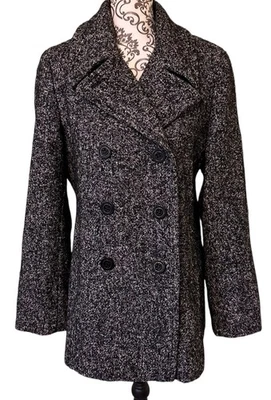 Calvin Klein Classic Double Breasted Large Buttons Wool Blend Jacket Size 12 - Image 1 of 4