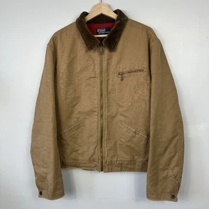 Polo Ralph Lauren Workwear Jacket Brown Tan Corduroy Detroit Vintage, Mens Large - Picture 1 of 10