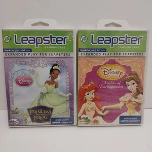 LeapFrog Leapster Learning Game Disney The Princess Frog & Worlds Of Enchanment - Picture 1 of 6