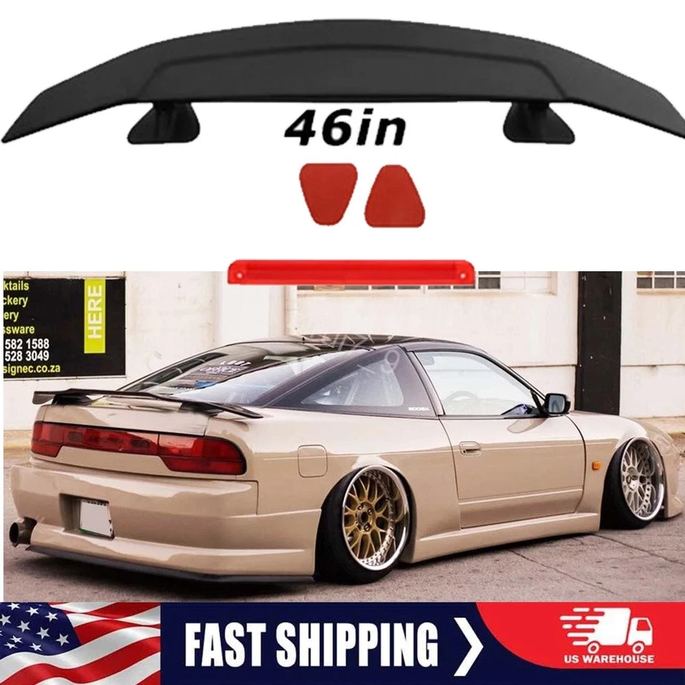 46" Rear Trunk Spoiler Lip Wing Racing Glossy Black For Nissan 200SX 240SX 300ZX Foto 1 de 4