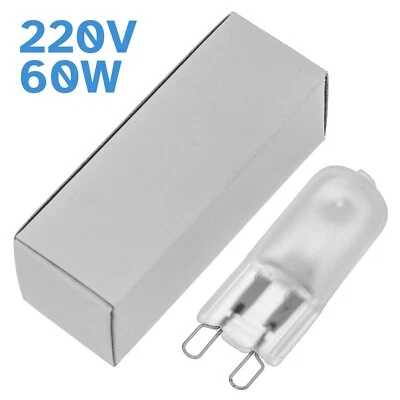 1x 60W 220-240V G9 Warm White Frosted Halogen Bi-Pin Light Globe Bulb Oven Lamp - Image 1 of 4