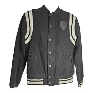 Vintage Guess Jeans Wolle Bomberjacke Vintage Schwarz Guess Erwachsene Größe M - Bild 1 von 14