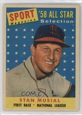 1958 Topps Sport Magazine '58 All Star Selection Stan Musial #476 HOF
