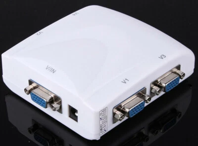 Video Display SPLITTER 1 port in 4 monitor out 1 to 4 VGA SVGA XGA LCD Screen - Image 1 of 4