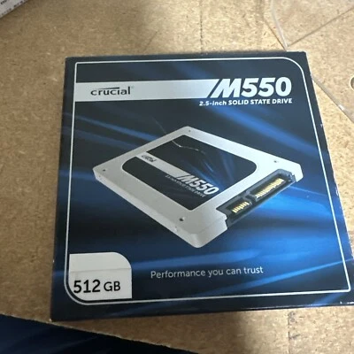 N Crucial M550 512GB Internal 2.5" CT1024M550SSD1 SSD solid state drive - Image 1 of 3