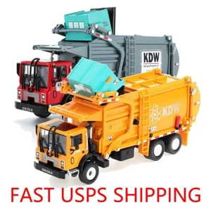 1:43 KDW Diecast Garbage Carrier Truck Waste Transporter Alloy Vehicle - Picture 1 of 9