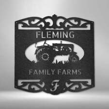 Personalized Classic Tractor Metal Sign for Farm or Farmhouse -  Farmer Gift