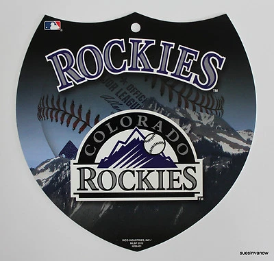 Colorado Rockies Interstate Sign Licensed MLB Plastic Wall Decor Man Cave  - Image 1 of 3