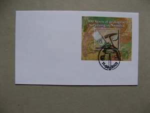 SWA NAMIBIA, cover FDC 2003, S/S 100 Y. Geological surveying map - Picture 1 of 1
