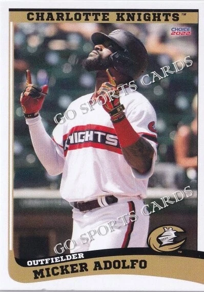 2022 Charlotte Knights Micker Adolfo RC Rookie Chicago White Sox DR - Image 1 of 1