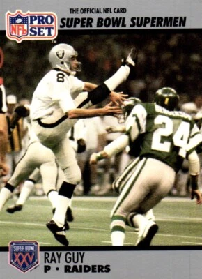 1990 Pro Set Super Bowl XXV Silver Anniversary Football Ray Guy #116 - Image 1 of 2