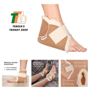 Heel Protectors for Pressure Sores One Size - 100% Medical Sheepskin - Heel P... - Picture 1 of 7