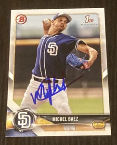 Michel Baez Signed 2018 1st Bowman Paper Autographed Card Auto San Diego Padres - Picture 1 of 1