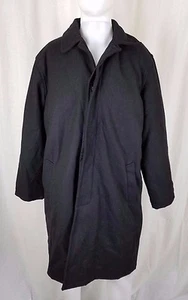 Alpine Swiss Wool Placket Front Quilted Liner Insulated Peacoat Coat Mens S NOS - Picture 1 of 11