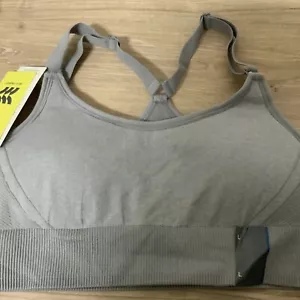 ๐ All In Motion Sports Bra Seamless Removable Pad- Heather Grey L - Picture 1 of 2