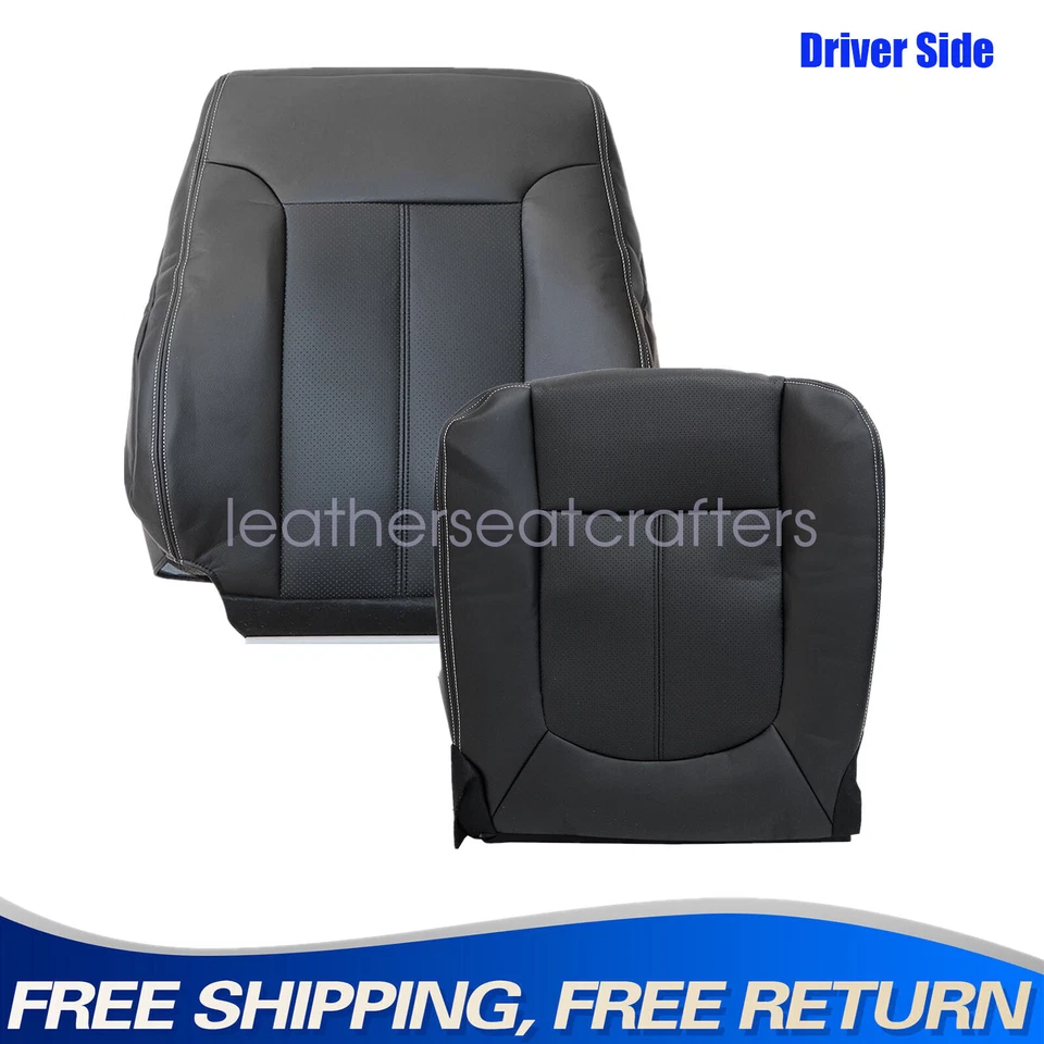 For 2013 2014 2015 Ford F450 Super Duty Driver Top & Bottom Leather Seat Cover Foto 1 de 4