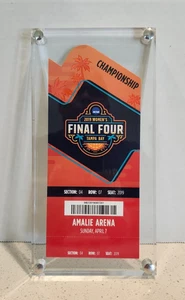NCAA 2019 Women's Final Four Lucite Ticket Baylor UCONNNotreDameOregon - Picture 1 of 2