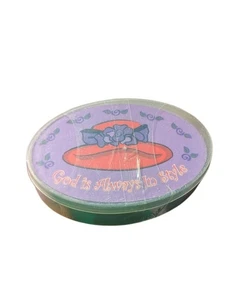 Red Hat Society Playing Cards  "God Is Always In Style" mini oval cards - Picture 1 of 6
