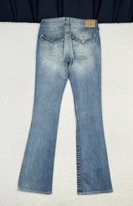 Vintage TRUE RELIGION Damen Jeans Bootcut Größe 27 (28x33) Made in USA - Lesen - Bild 1 von 16