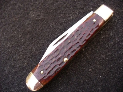 Vintage Case XX USA 6214 1/2 Reddish Bone Jack Knife 1965-1969 Well Used VG - Image 1 of 4