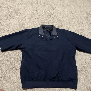 Mens Ashworth Pullover Jacket Size Large Blue Weather Systems Wind Breaker Golf - Picture 1 of 5