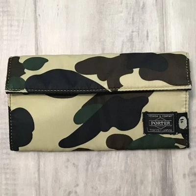 A BATHING APE BAPE x PORTER LONG WALLET 1ST CAMO Yoshida & CO. Limited Used - Image 1 of 4