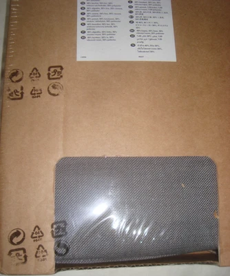 IKEA EKTORP Ottoman Footstool Cover Linen Cotton Grey Slipcover Svanby Gray NEW - Image 1 of 4