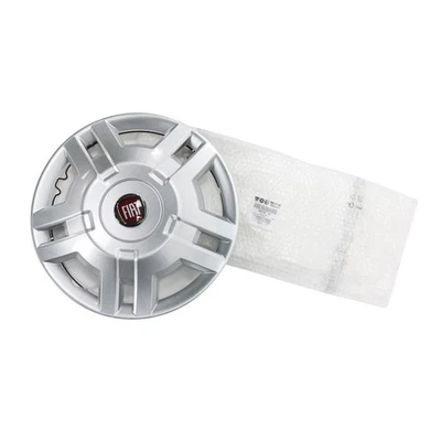 Originale Fiat Copricerchi 15"" Pollici Logo Rosso Per Fiat Ducato