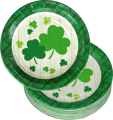 Iconikal 36-Count Disposable St. Patrick's Day Paper Dessert Small, Green  - Image 1 of 4