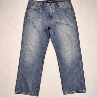 Lucky Brand 181 Relaxed Straight Jeans Blue Denim 5-Pocket Men's 40x30 - Image 1 of 4
