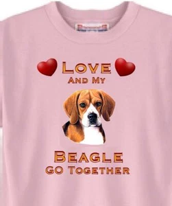 Dog T Shirt Men Women - Love And My Beagle Go Together - Mouse Pad Available - Picture 1 of 6