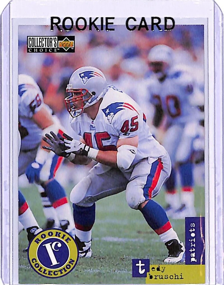 1996 Collector's Choice Update #U43 Tedy Bruschi New England Patriots Rookie RC - Image 1 of 2