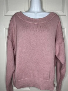 Witchery Pink Cotton Blend Long Sleeve Oversize Jumper Size M GC - Picture 1 of 5