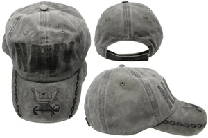 U.S. NAVY USN Olive Stitched Letters Hat (OFFICIALLY LICENSED BY THE US NAVY) - Picture 1 of 6