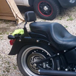 Respaldo corto para pasajeros barra Sissy para Harley Fat Boy FLSTFB FXST FXSTS FXSTB - Imagen 1 de 8