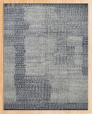 Blue Denim Vintage Area Modern Contemporary Rugs, Hand knotted Bohemian Washable - Image 1 of 4