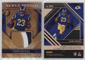2020 Panini Gold Standard Newly Minted Memorabilia Prime /49 Cam Akers Rookie RC