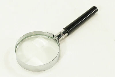  Leselupe Vergrößerungsglas new Glaslupe Kunststoffgriff Ø 60 mm Lupe  - Bild 1 von 2