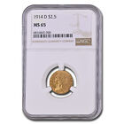 1914-D $2.50 Indian Gold Quarter Eagle MS-65 NGC