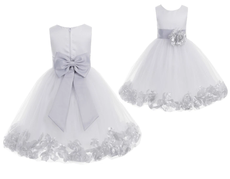 Wedding Flower Girl Dress Birthday Girl Dresses Gradation Pageant Rose Petals - Image 1 of 1